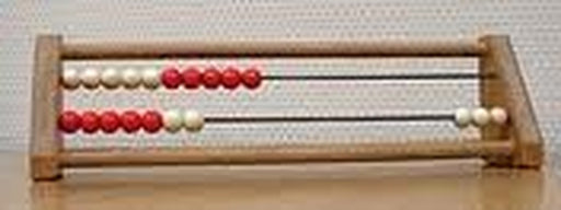 Telraam - Rekenrek tot 20 klein rood-wit  (circa 20 cm)