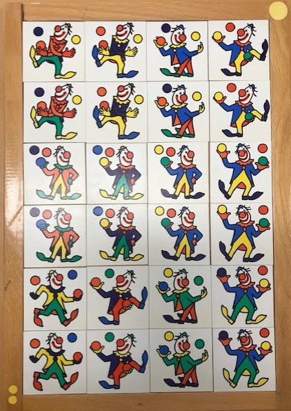 Memory clowns ballen hoge moeilijkheidsgraad
