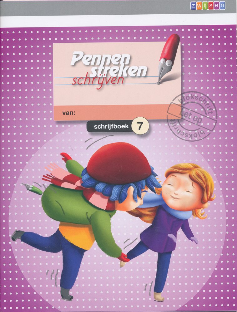 Pennenstreken versie 2 Schrijfboek 7 blokschrift (per 5 stuks)