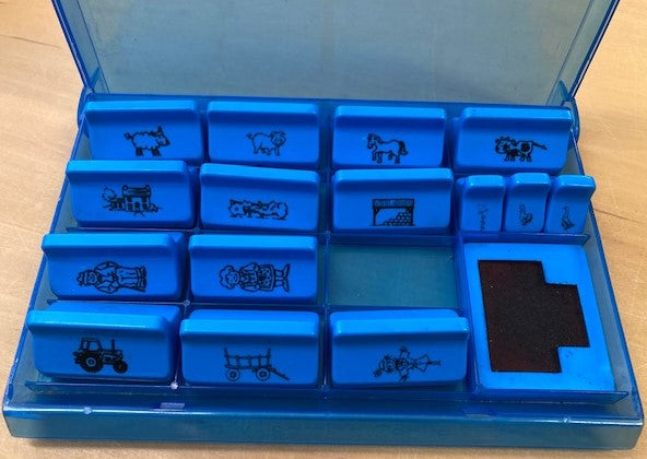 Plaatjes stempels boerderij (zie omschrijving)