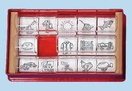 Plaatjes stempels 1 rood