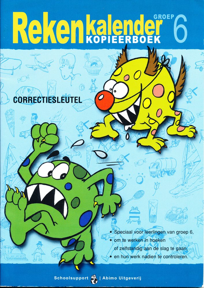 Rekenkalender Correctiesleutel Kopieerboek groep 6