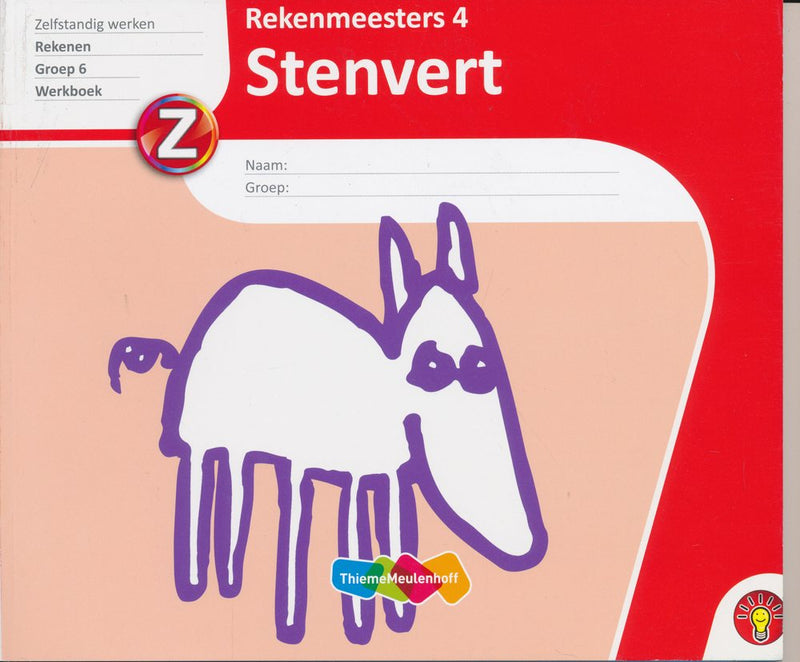 Stenvert Rekenmeesters 4 groep 6 rode kaft (per stuk)