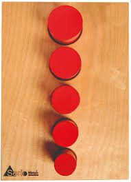 Montessori Serio Cilinders (rood) inclusief originele houder