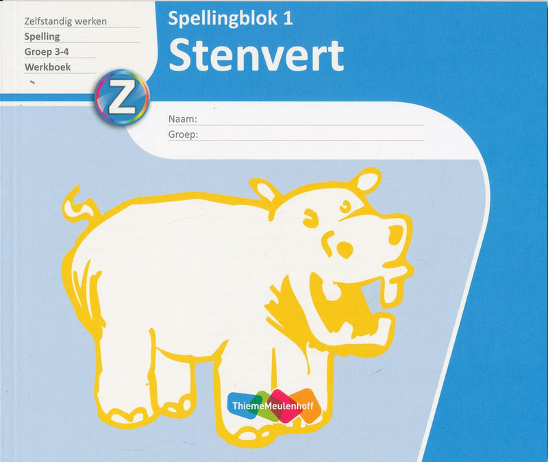 Stenvert Spellingblok 1 groep 3 en 4 (per stuk)