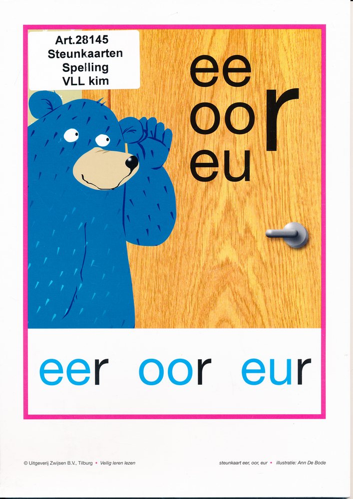 Veilig Leren Lezen Kim versie Steunkaarten Spelling