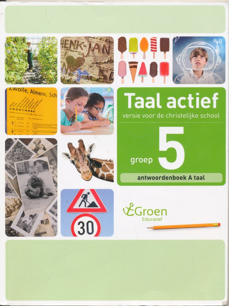 Taal Actief christelijke versie antwoordenboek Taal 5A