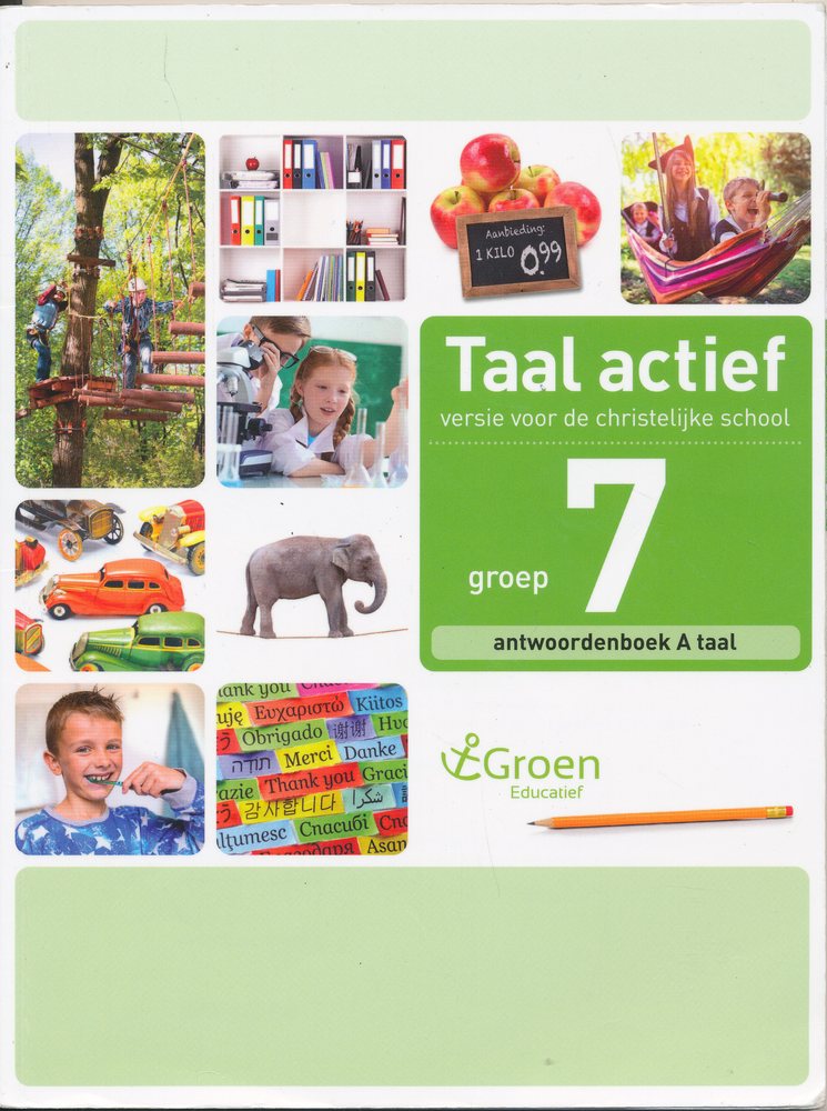 Taal Actief christelijke versie antwoordenboek Taal 7A