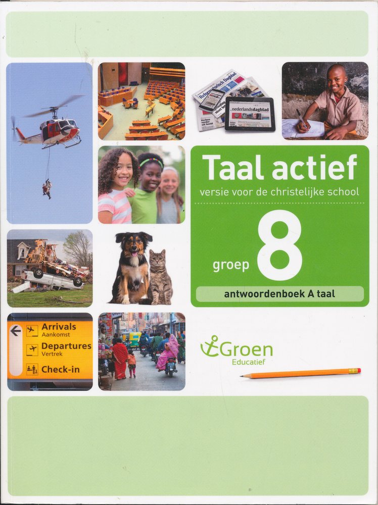 Taal Actief christelijke versie antwoordenboek Taal 8A