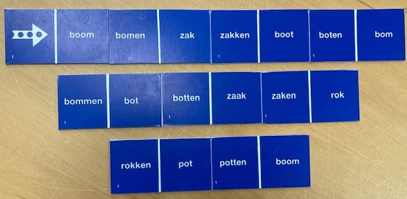 Taaldomino Meervoud Blauw 1