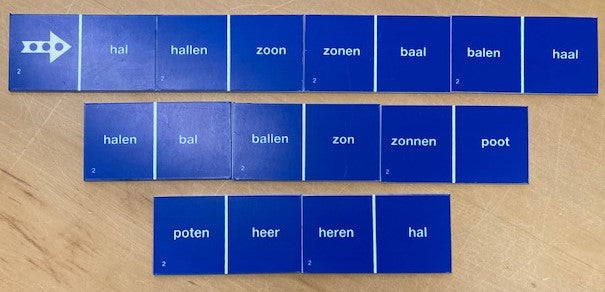 Taaldomino Meervoud Blauw 2