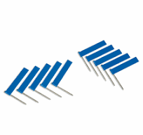 Extra vlaggen met speld Nienhuis Montessori blauw 10 stuks