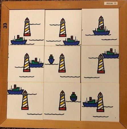 Educo Begrippen Lotto Voorzetsels met een vuurtoren en een schip