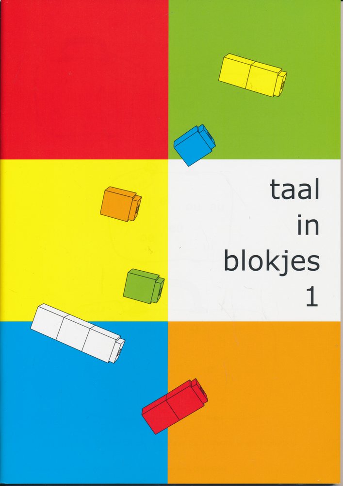 Taal in Blokjes werkschrift 1 zwart/witte versie (per stuk)