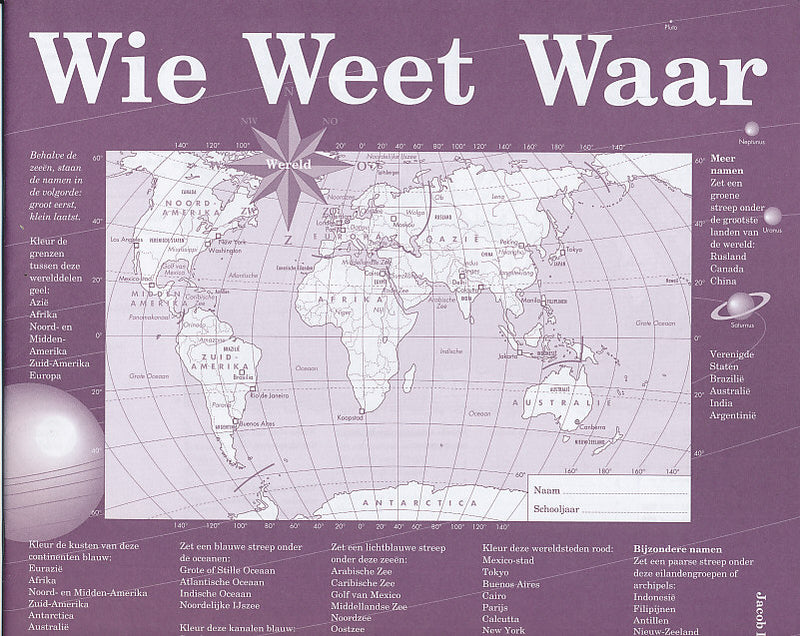 Wie, Weet, Waar Wereld (een wereld spel)