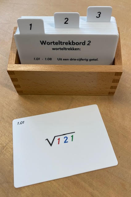 Montessori Opdrachtkaarten Worteltrekbord set 2